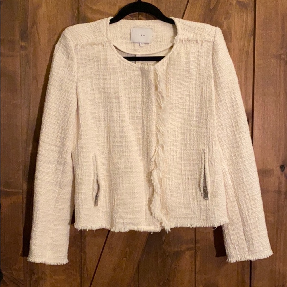 IRO Cauleyspe Tweed Jacket cotton, cream!